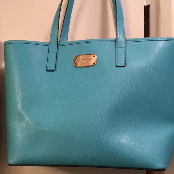 MICHAEL Michael Kors Handbags - Michael Kors Blue Leather Tote Handbag
